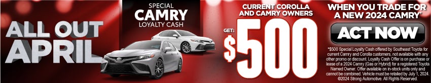 Special Camry Loyalty Cash